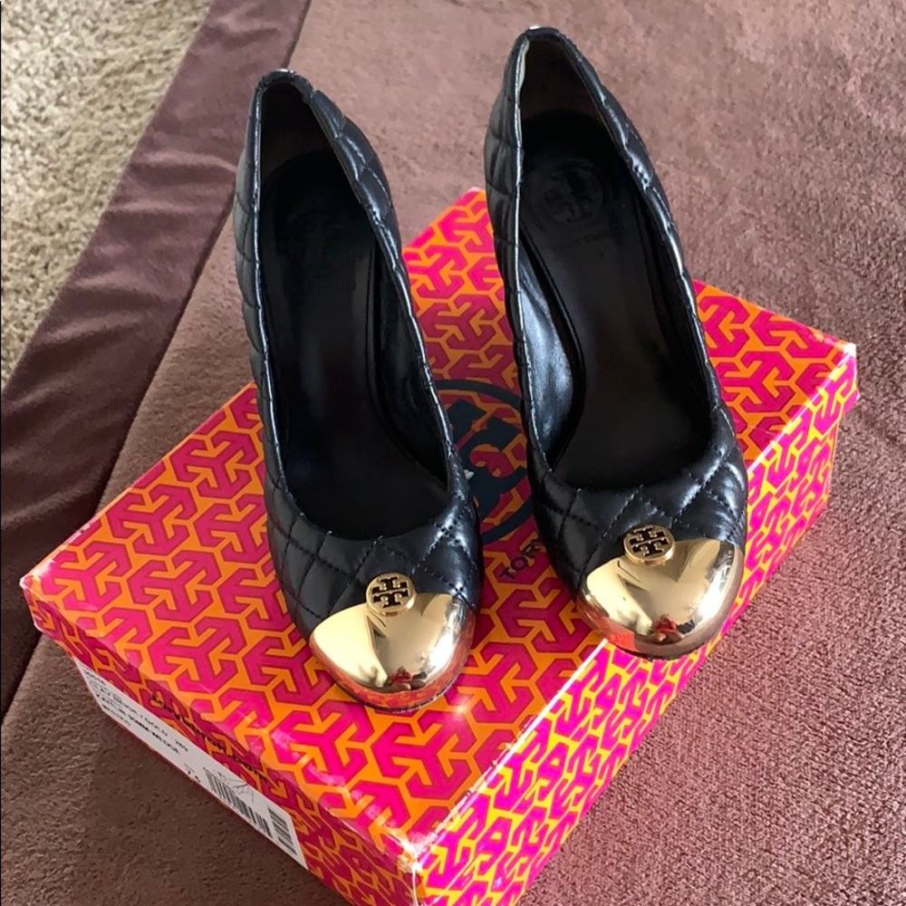 Black Tory Burch Wedges